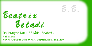 beatrix beladi business card