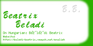 beatrix beladi business card